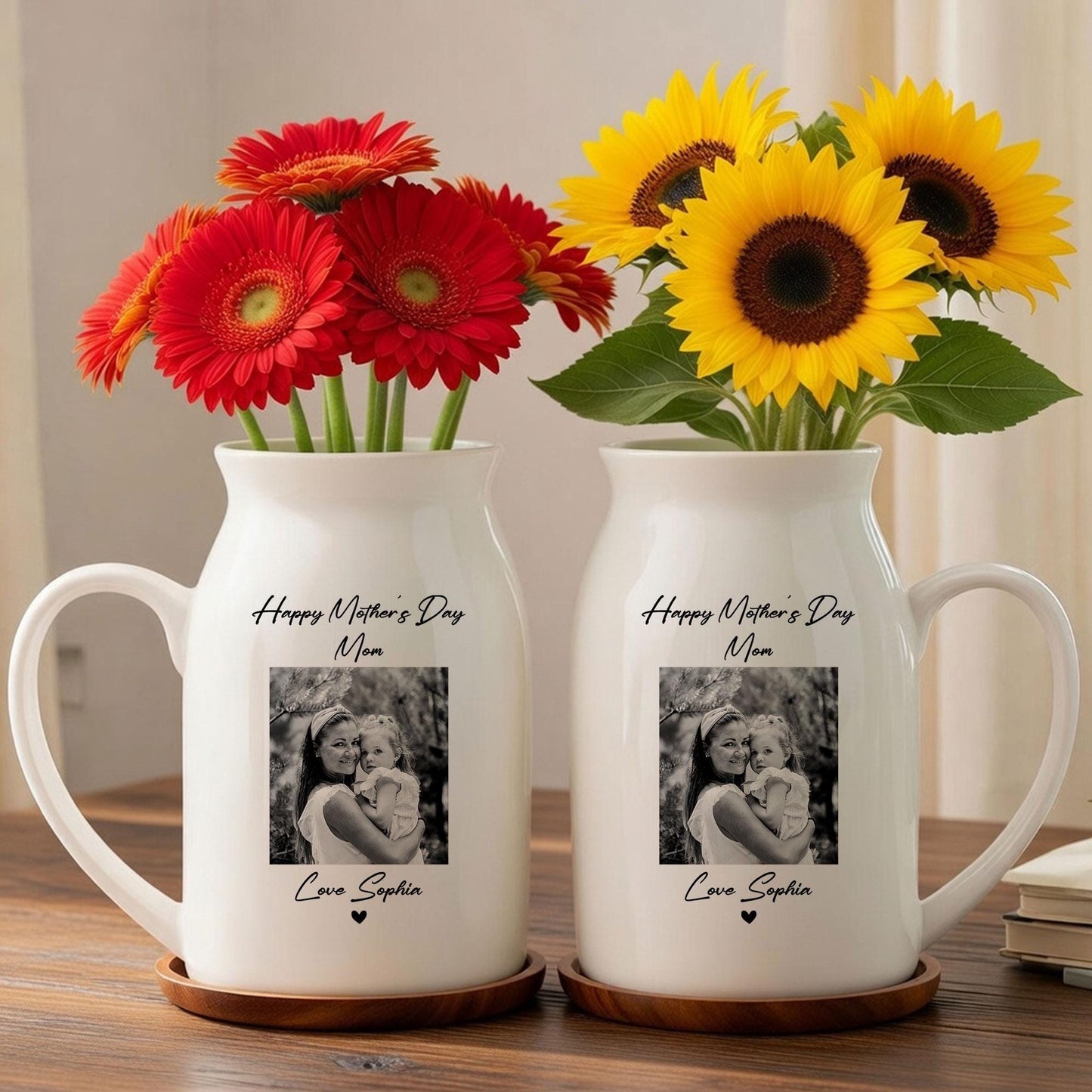 Personalized Photo Vase – Custom Mother’s Day Gift for Mom