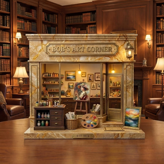 Artist Studio Miniature Wooden Block, Personalized Art Workshop Decor, Custom Creative Studio Gift, Mini Art Shop Sign