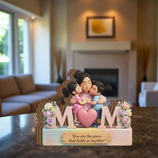 Custom Mother’s Day Wooden Block With Kids Names Personalized Mom Birthday Gift From Daughter Son Meaningful Family Decor For Living Room