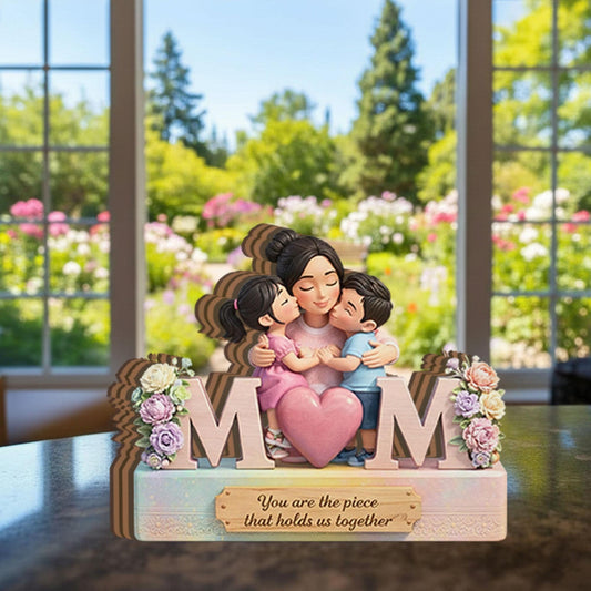 Custom Mother’s Day Wooden Block With Kids Names Personalized Mom Birthday Gift From Daughter Son Meaningful Family Decor For Living Room