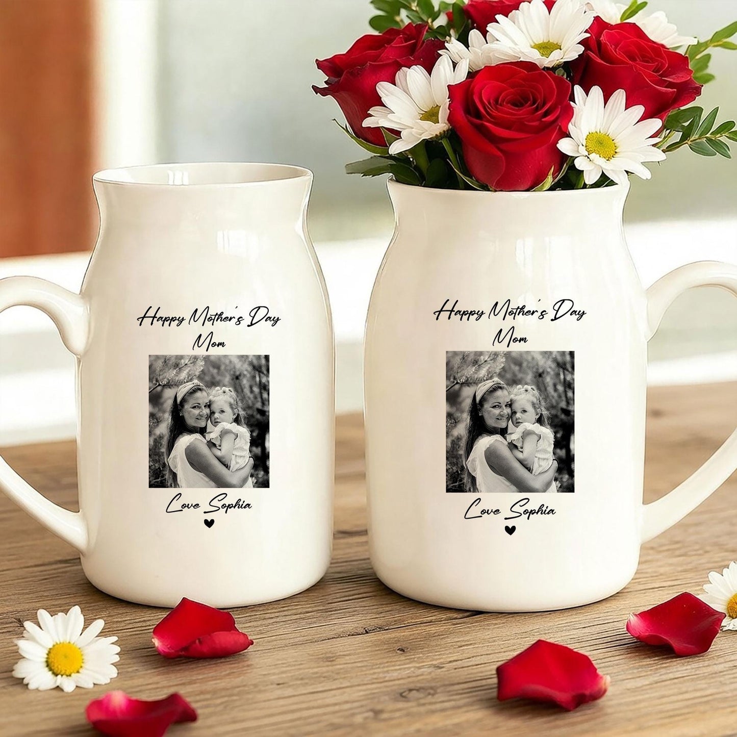 Personalized Photo Vase – Custom Mother’s Day Gift for Mom