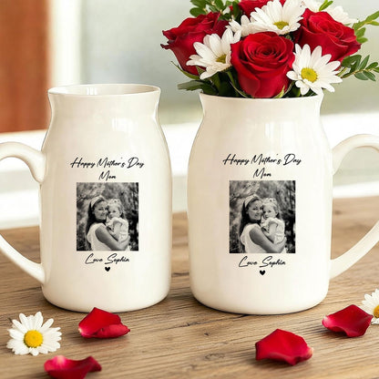 Personalized Photo Vase – Custom Mother’s Day Gift for Mom