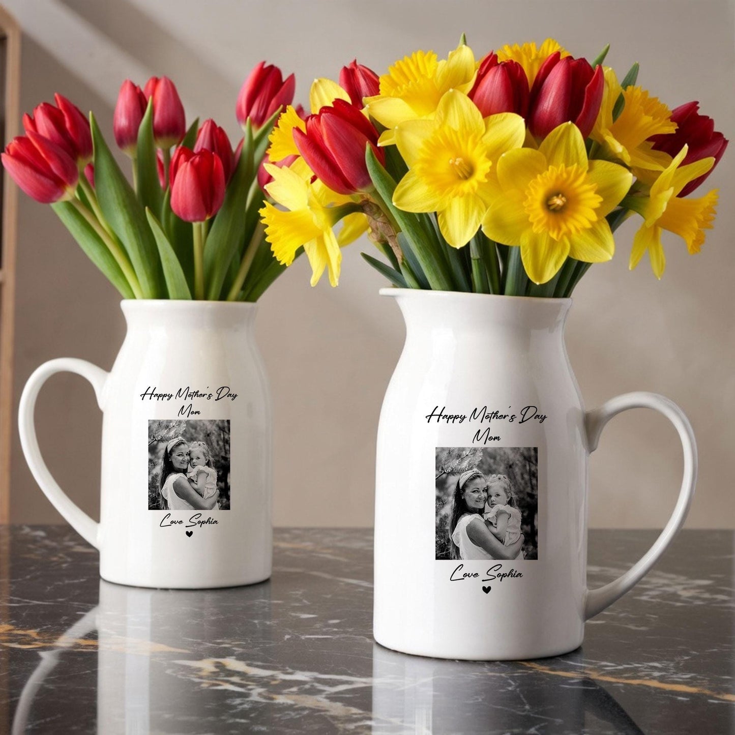 Personalized Photo Vase – Custom Mother’s Day Gift for Mom