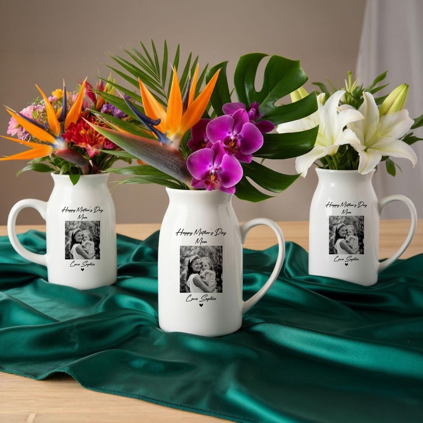 Personalized Photo Vase – Custom Mother’s Day Gift for Mom