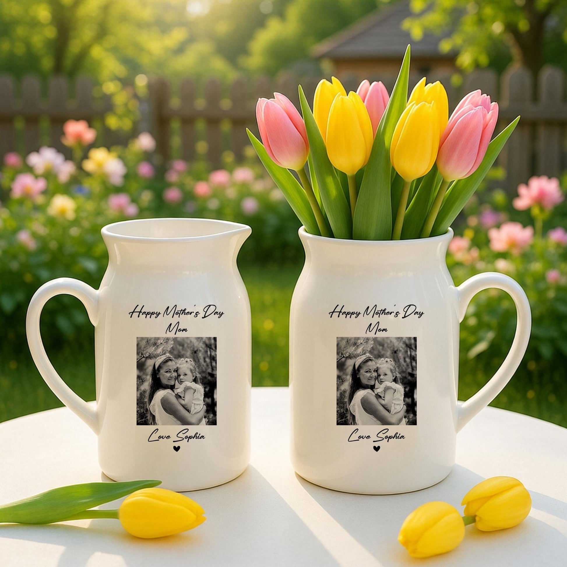 Personalized Photo Vase – Custom Mother’s Day Gift for Mom