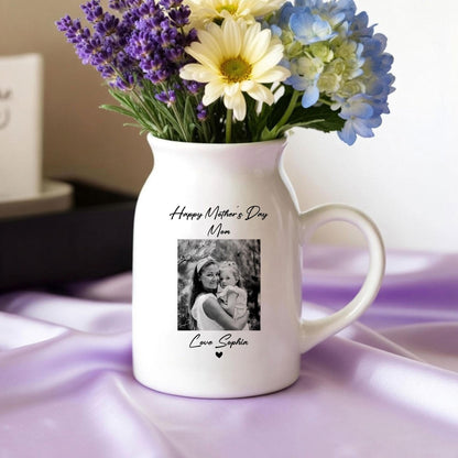 Personalized Photo Vase – Custom Mother’s Day Gift for Mom
