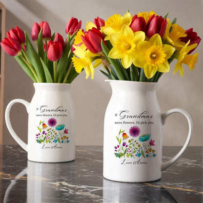 Personalized Grandma Floral Ceramic Vase – If Grandmas Were Flowers Message