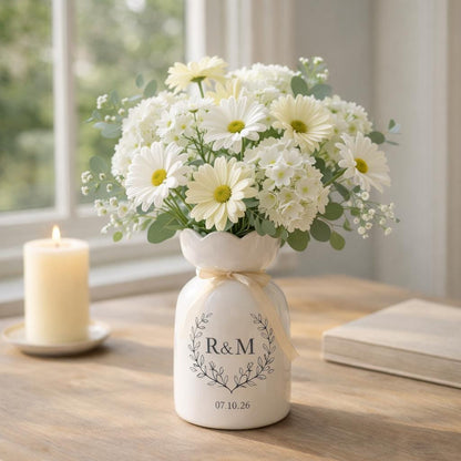 Personalized Wedding Vase For Couple, Engagement Gift For Newlyweds,  Flower Vase, Bridal Shower Or Anniversary Gift